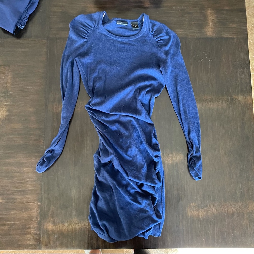 Moda International Blue Sweater Dress, XS